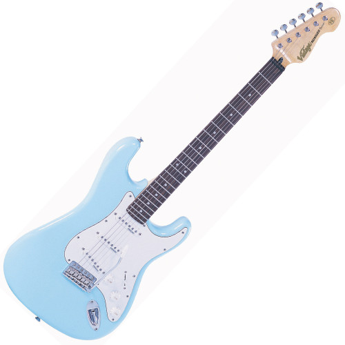 Vintage V6 Electric Guitar - Laguna Blue