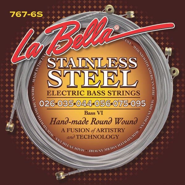 La Bella 767-6S Bass VI Stainless Steel Round Wound - 26-95