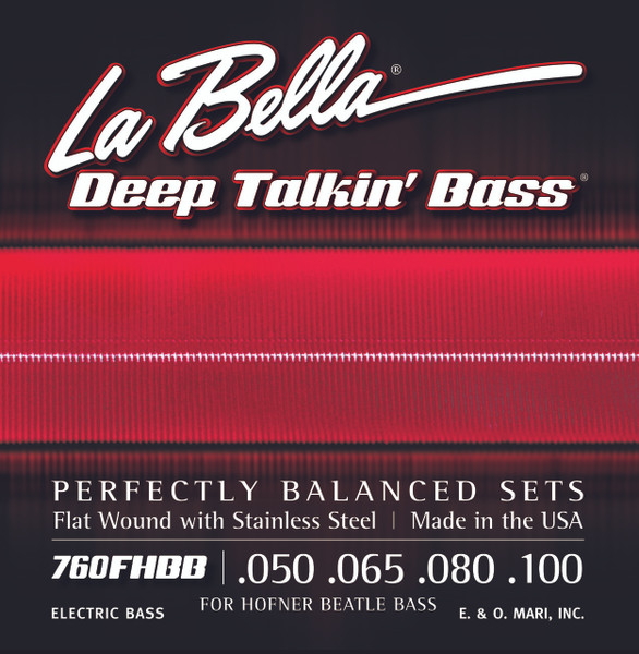 La Bella 760FHBB Beatle Bass Stainless Steel Flat Wound - 50-100