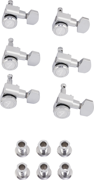 Fender Locking Stratocaster®/Telecaster® Staggered Machine Head Set - Polished Chrome