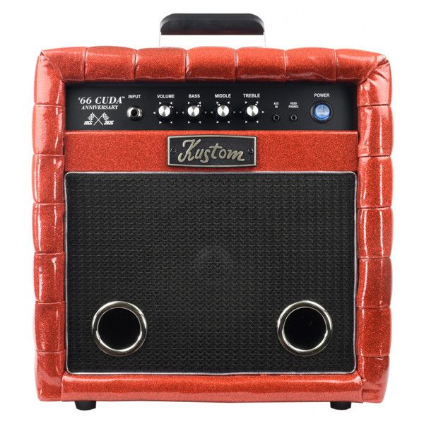Kustom Cuda - 10 Watt Bass Guitar Combo Amplifier - Red Tuck & Roll