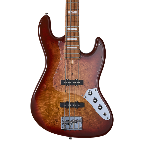 MOOER MBJ420 BASS GUITAR RED BURST