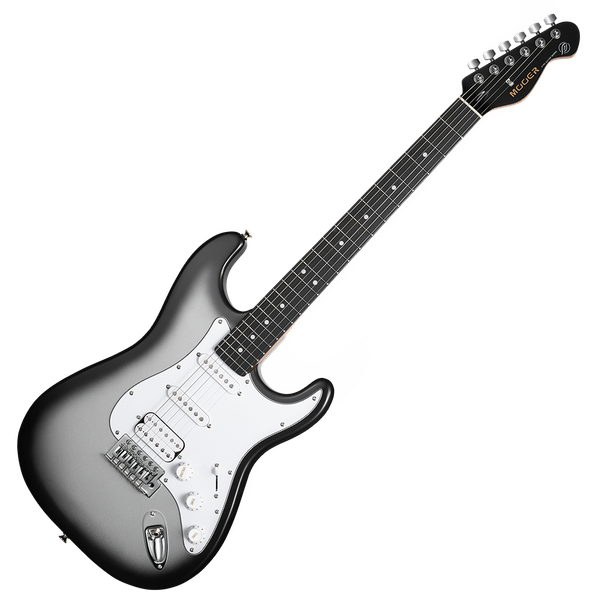 MOOER MSC12 PRO STRAT STYLE GUITAR IRON SILVER