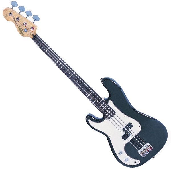 Vintage: V4 Left Handed Bass Guitar - Boulevard Black