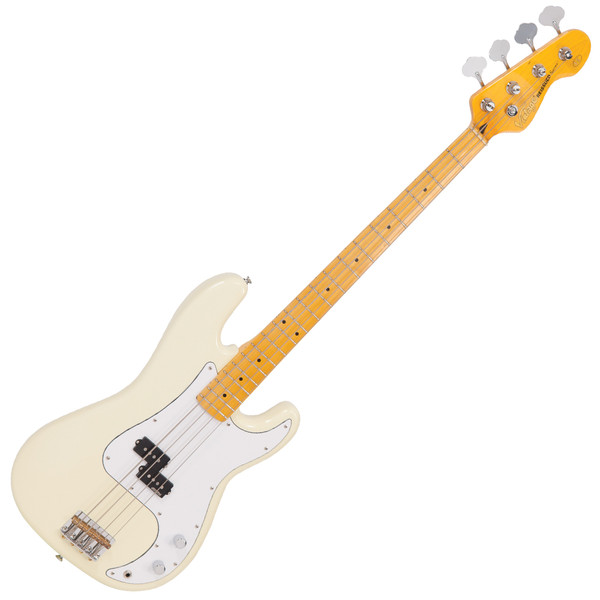 VINTAGE V4 BASS- MAPLE NECK- VINTAGE WHITE