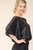 GLAM BLOUSE 3/4 BLK226548