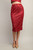 GLAM MIDI SKIRT RED222913