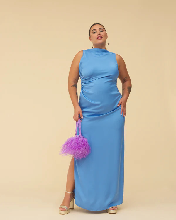 L. PIPA DRESS BLUE222244