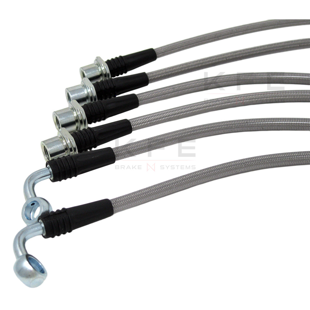 Techna-Fit Stainless Steel Braided Brake Lines FRONT and REAR For