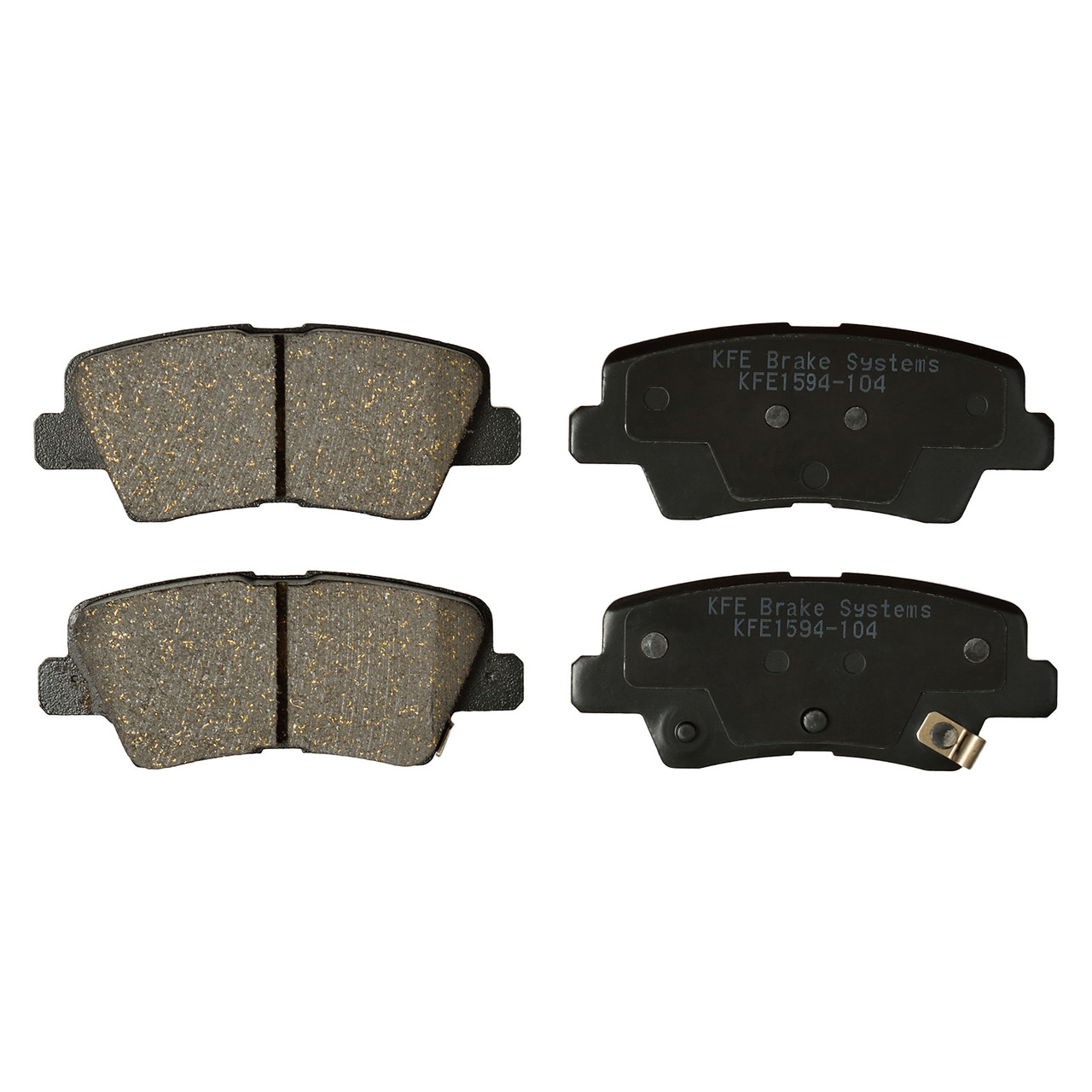 KFE1594-104 - KFE Quiet Advanced Ceramic Rear Disc Brake Pad Set For  2014-2019 KIA Soul, Forte, Forte Koup; Hyundai Elantra GT