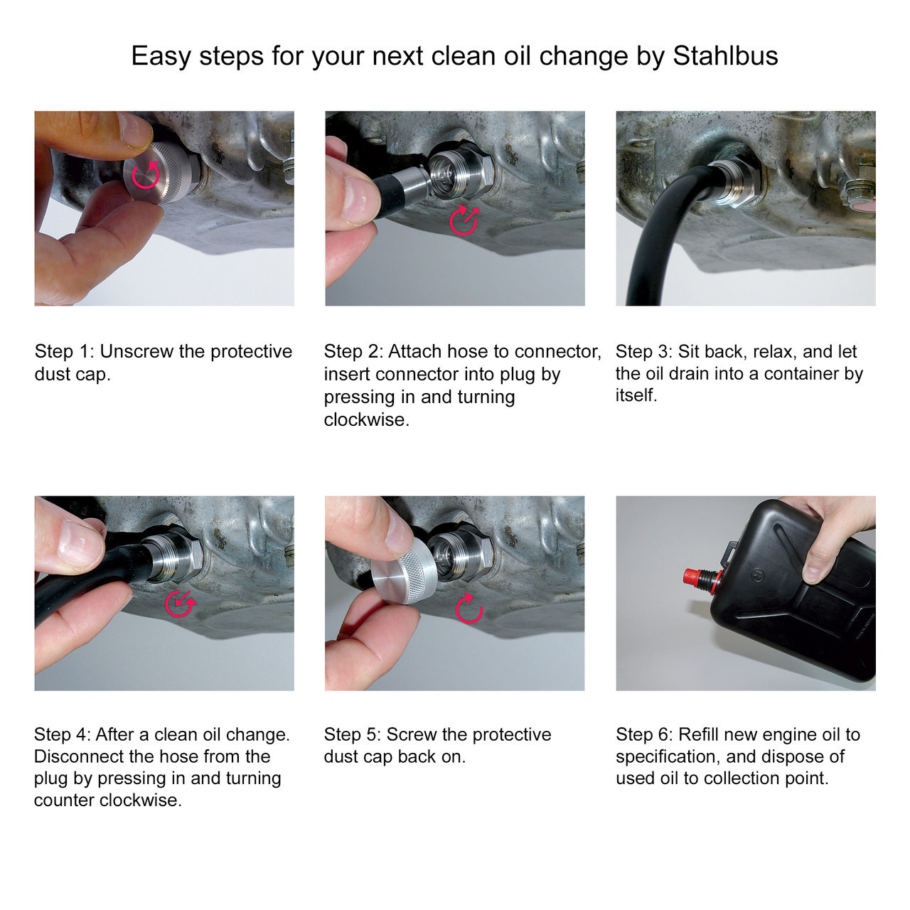 Stahlbus Oil Drain Plug Valve M18x1.5 Easy, Clean, Fast Oil Change