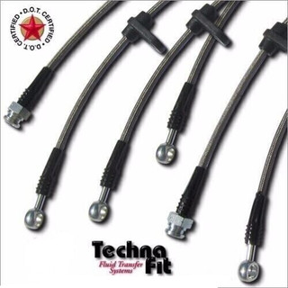 Techna-Fit Stainless Steel Braided Brake Lines FRONT and REAR For 1995-1998 Acura TL 2.5L