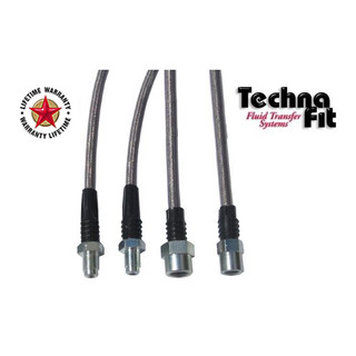 Techna-Fit Stainless Steel Braided Brake Lines FRONT and REAR For 2004-2013 Mazda 3