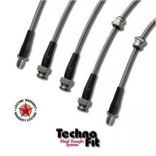 Techna-Fit Stainless Steel Braided Brake Lines FRONT and REAR For 1984 1985 Mazda RX-7 GSL