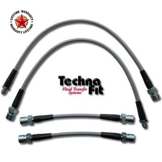 Techna-Fit Stainless Steel Braided Brake Lines FRONT and REAR For 2001-2010 Porsche 911 GT2 GT3
