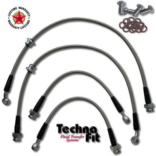 Techna-Fit Stainless Steel Braided Brake Lines FRONT and REAR For 2023-2026 Toyota GR Corolla
