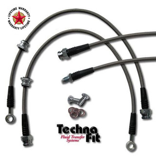 Techna-Fit Stainless Steel Braided Brake Lines FRONT and REAR For 2000-2005 Mitsubishi Eclipse 3.0L V6 with Rear Disc Brakes
