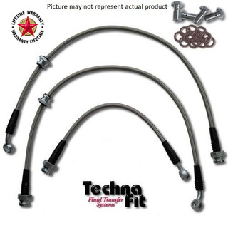 Techna-Fit Stainless Steel Braided Brake Lines FRONT and REAR For 2000-2001 Nissan Xterra