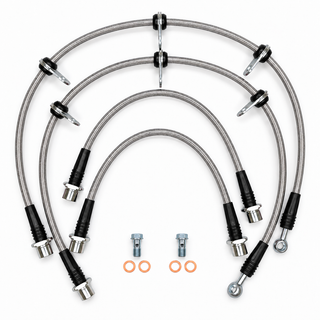 Techna-Fit Stainless Steel Braided Brake Lines FRONT and REAR For 2008-2019 Toyota Sequoia