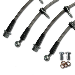 Techna-Fit Stainless Steel Braided Brake Lines FRONT and REAR For 2012-2015 Honda Civic Rear Drum Techna-Fit Stainless Steel Braided Brake Lines FRONT and REAR For 2012-2015 Honda Civic Rear Drum