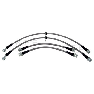 Techna-Fit Stainless Steel Braided Brake Lines FRONT and REAR For 2012-2015 Honda Civic Rear Drum Techna-Fit Stainless Steel Braided Brake Lines FRONT and REAR For 2012-2015 Honda Civic Rear Drum