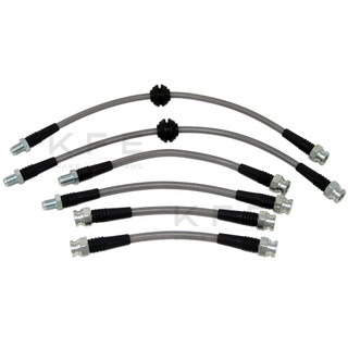 Techna-Fit Stainless Steel Braided Brake Lines FRONT and REAR For 2012-2019 FIAT 500 ALL Techna-Fit Stainless Steel Braided Brake Lines FRONT and REAR For 2012-2019 FIAT 500 ALL