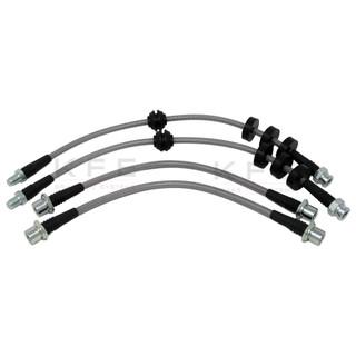 Techna-Fit Stainless Steel Braided Brake Lines FRONT and REAR For 2015-2017 Chrysler 200