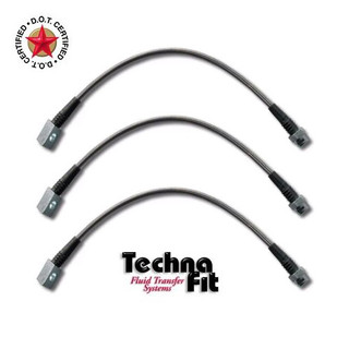 Techna-Fit Stainless Steel Braided Brake Lines FRONT and REAR For 1982-1983 Jeep CJ5 Wrangler