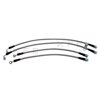 Techna-Fit Stainless Steel Braided Brake Lines Actual FRONT and REAR For 2012-2015 Hyundai Equus