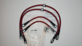 Techna-Fit Stainless Steel Braided Brake Lines FRONT and REAR For 2010-2016 Volkswagen EOS 11-14 GTI 10-11 Jetta OPEN BOX NO RETURN