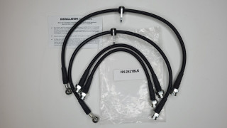 Techna-Fit Stainless Steel Braided Brake Lines FRONT and REAR For 2012-2015 Honda Civic Rear Drum OPEN BOX RETURNED ITEM