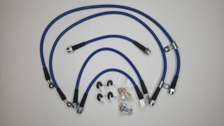 Techna-Fit Stainless Steel Braided Brake Lines FRONT and REAR For 2005-2011 Cadillac STS Base Platinum OPEN BOX NO RETURN