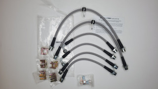 Techna-Fit Stainless Steel Braided Brake Lines FRONT and REAR For 2001-2007 Toyota Sequoia OPEN BOX NO RETURNS