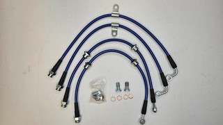 Techna-Fit Stainless Steel Braided Brake Lines FRONT and REAR For 1991-1994 Infiniti G20 OPEN BOX