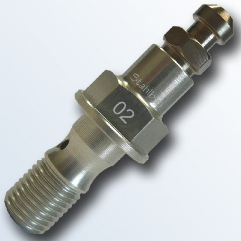 Stahlbus Banjo Bolt with Bleeder Valve Plug 3/8" 24UNFx20mm Easy Fast Speed Bleeder Prevents Air From Going Back Into System