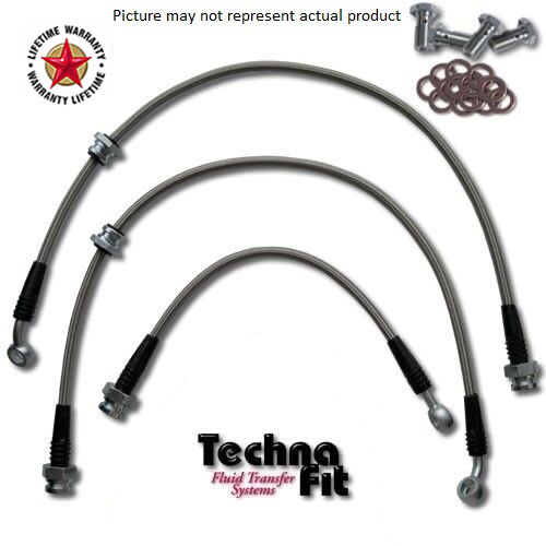 Techna-Fit Stainless Steel Braided Brake Lines FRONT and REAR For 1982-1983 Chevrolet Camaro Rear Drum Brakes
