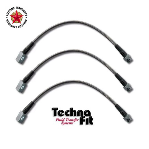Techna-Fit Stainless Steel Braided Brake Lines FRONT and REAR For 1986-1989 Jeep Cherokee XJ