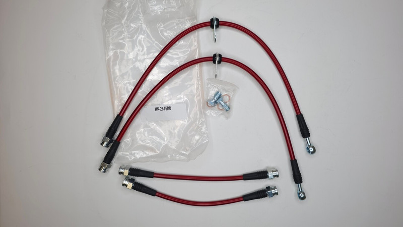 Techna-Fit Stainless Steel Braided Brake Lines FRONT and REAR For 2015-2020 Honda Fit