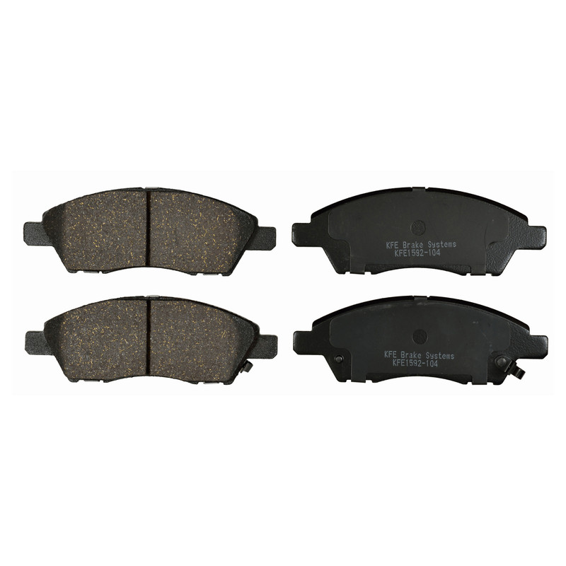 KFE1592-104 - KFE Quiet Advanced Ceramic Front Disc Brake Pad Set For 2013-2018 Nissan Versa, 2012 Versa 1.6L, Versa Note