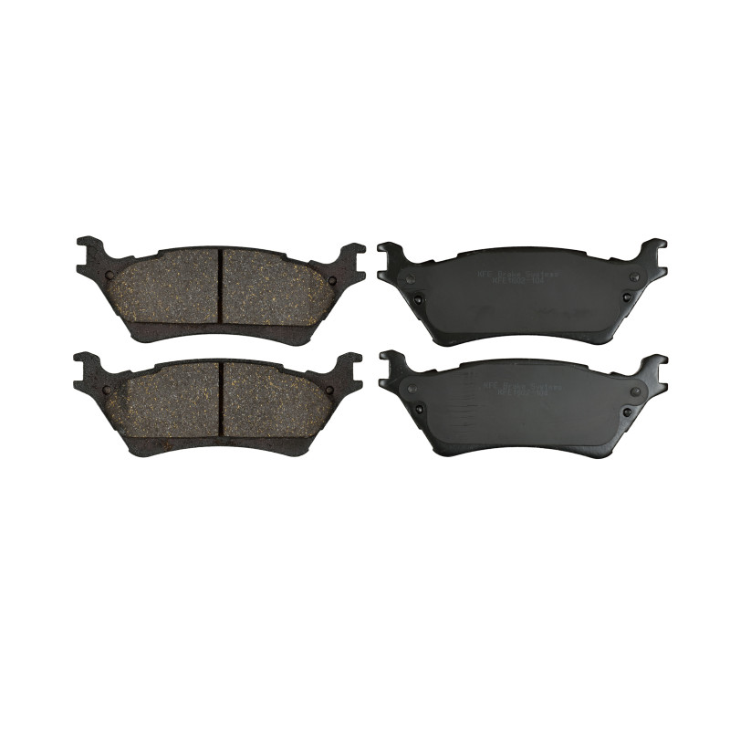 KFE1602-104 - KFE Quiet Advanced Ceramic Rear Disc Brake Pad Set For 2012 2013 2014 Ford F-150, 2015-2017 Ford F150 with Manual Parking Brakes
