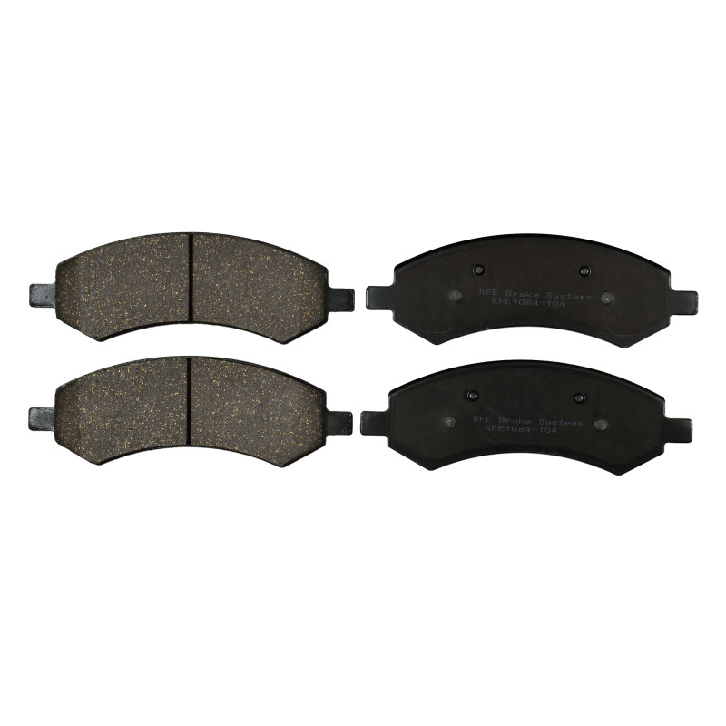 KFE1084-104 - KFE Ultra Quiet Advanced Ceramic Front Disc Brake Pad Set For 2006-2010 Dodge Ram 1500, Dakota, Durango; 2011-2018 Ram 1500; Chrysler Aspen; Raider