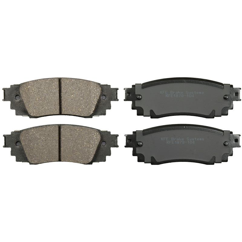 KFE1879-104 - KFE Quiet Advanced Ceramic Rear Disc Brake Pad Set For Toyota Camry E-Parking, Rav4, Avalon, C-HR, Lexus ES300, ES350, NX, RX350, RX450, UX