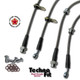 Techna-Fit Stainless Steel Braided Brake Lines FRONT and REAR For 1991-1994 Infiniti G20