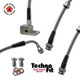 Techna-Fit Stainless Steel Braided Brake Lines FRONT and REAR For 1990-1992 Mazda Miata Standard Suspension