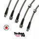 Techna-Fit Stainless Steel Braided Brake Lines FRONT and REAR For 1984 1985 Mazda RX-7 GSL