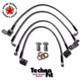 Techna-Fit Stainless Steel Braided Brake Lines FRONT and REAR For 1995-1996 Dodge Neon Rear Drum Brakes