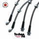 Techna-Fit Stainless Steel Braided Brake Lines FRONT and REAR For 1990-1996 Nissan 300ZX