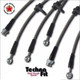 Techna-Fit Stainless Steel Braided Brake Lines FRONT and REAR For 2007-2012 Nissan Sentra Rear Disc Brakes
