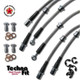 Techna-Fit Stainless Steel Braided Brake Lines FRONT and REAR For 2005 2006 Subaru Outback