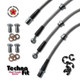 Techna-Fit Stainless Steel Braided Brake Lines FRONT and REAR For 2010-2014 Subaru Outback